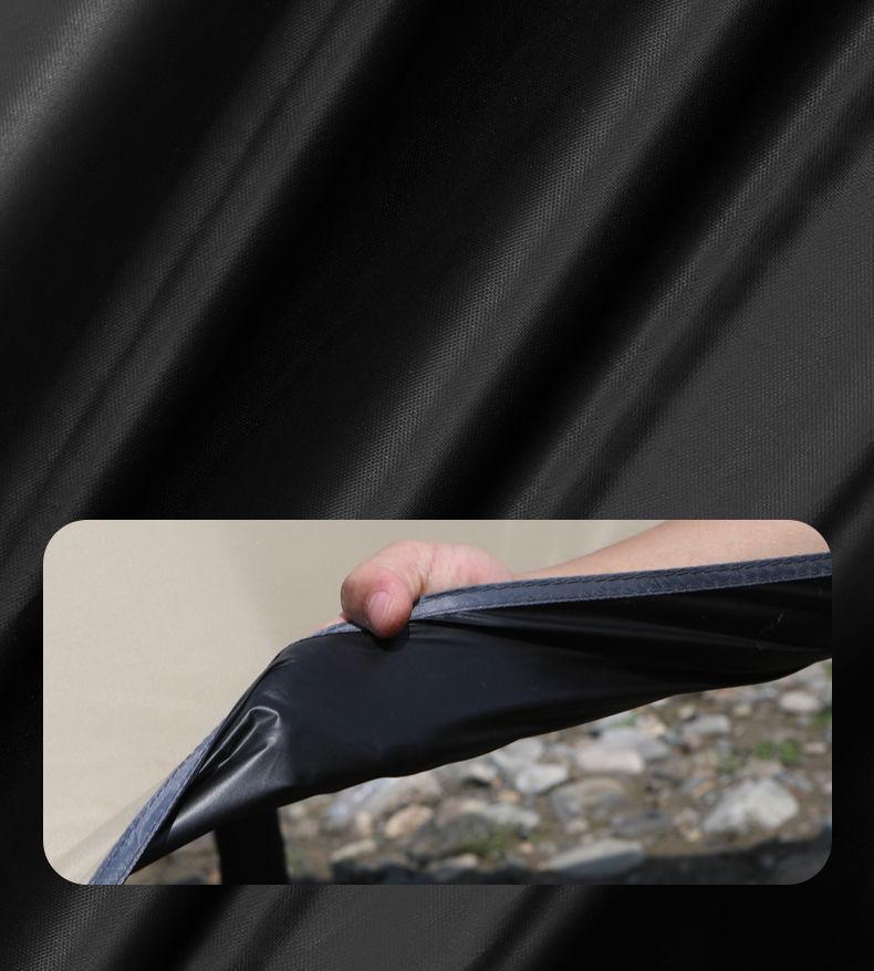 Pogrubiony Namiot Zadaszenie Zewnętrzne - Czarno-Srebrny Klej Osłona Przeciwsłoneczna na Piknik, Kemping, Grill i Ochrona przed Deszczem.