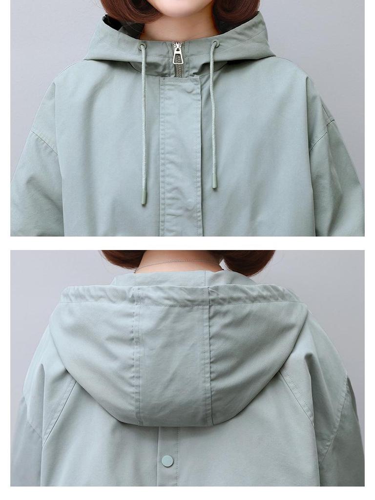 Damkort Huvförsedd Kofta Jacka - Vår/Höst 2024 Kollektion: Modernt & Mångsidigt för Medelålders Mammor