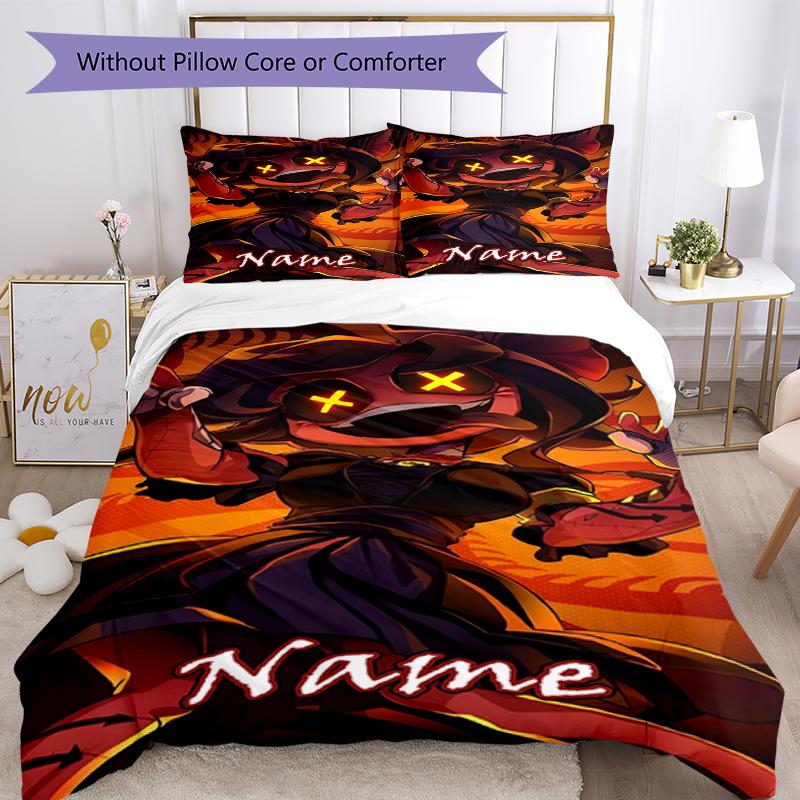 3pcs Custom Name Murder Drones Bedding Set Duvet Cover Closure Includes 1 Duvet Cover & 2 Pillowcases, Soft and Comfortable for All Seasons.