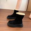 New Style Women's Winter Plush Thickened Snow Boots for Women Thick-soled Warm Cotton Boots Simple and Versatile Boots for Women