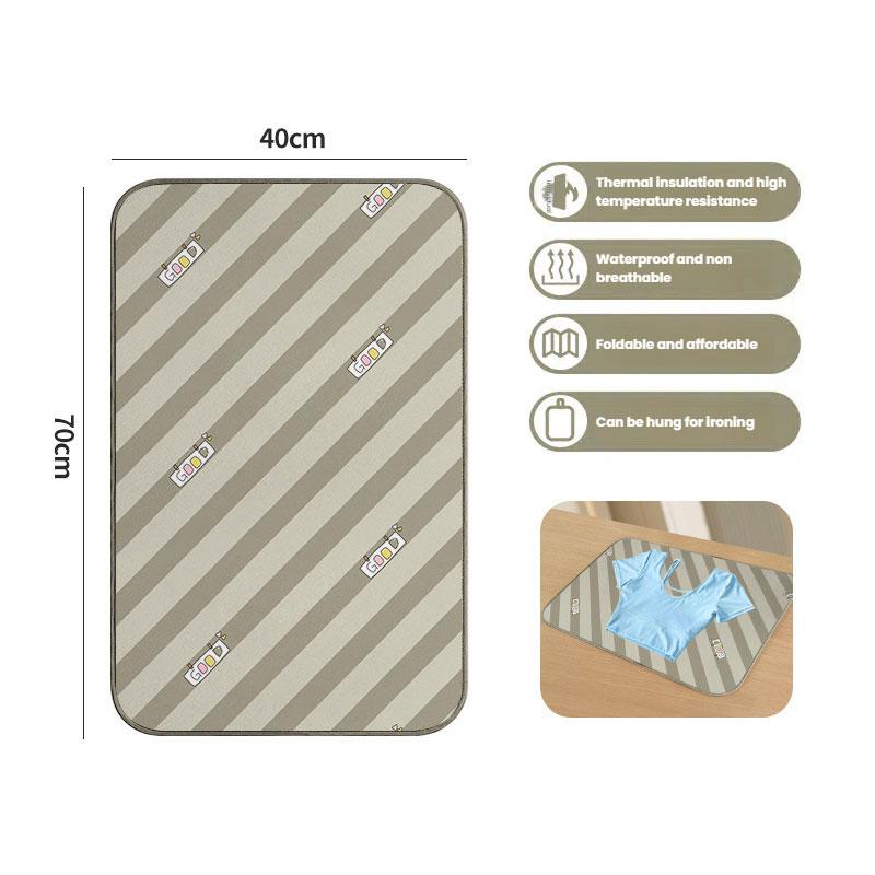 Soft Ironing Mat 6-Layer Thickened Non-slip Laying Ironing Board Protection Heatproof Pad Foldable Insulated for Travel Home
