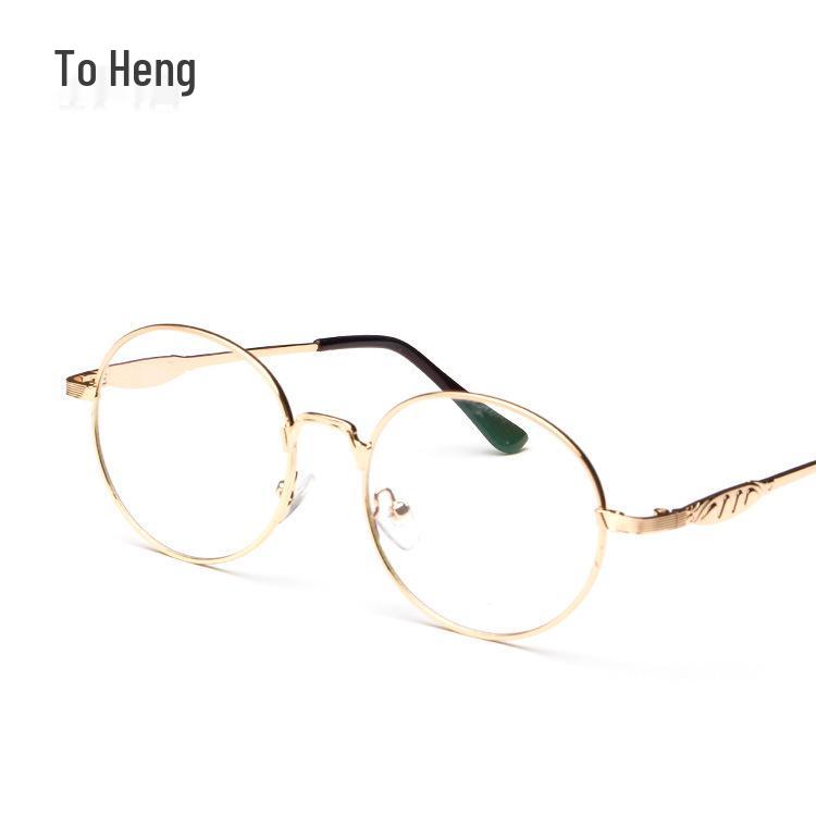 Korean Style Round Metal Eyeglass Frames 2185 - Unique Full-Rim Design красный