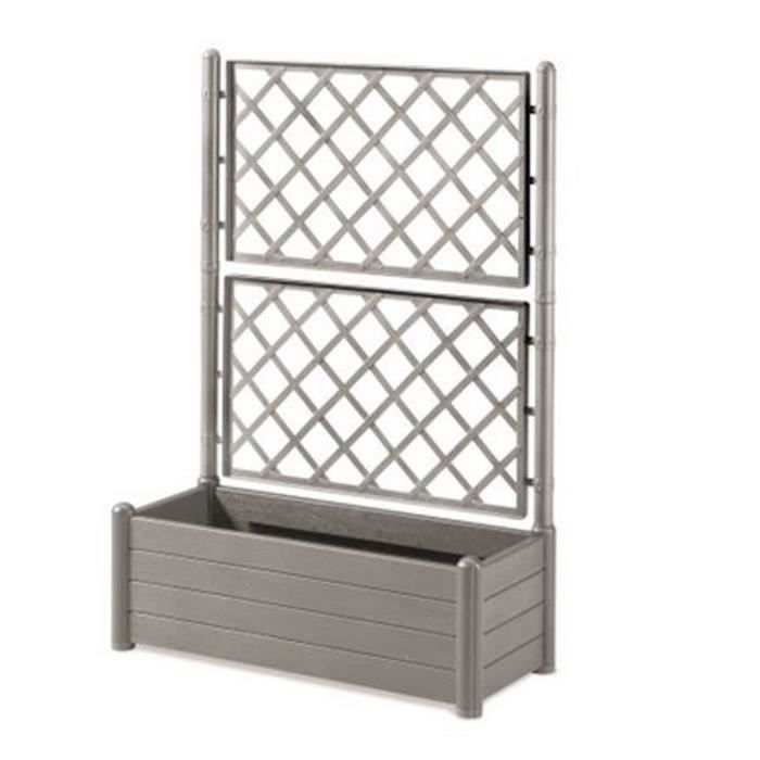 STEFANPLAST Flower box/Planter ITALIA Rectangular with Trellis - 100x43xH.142cm - Stone Grey