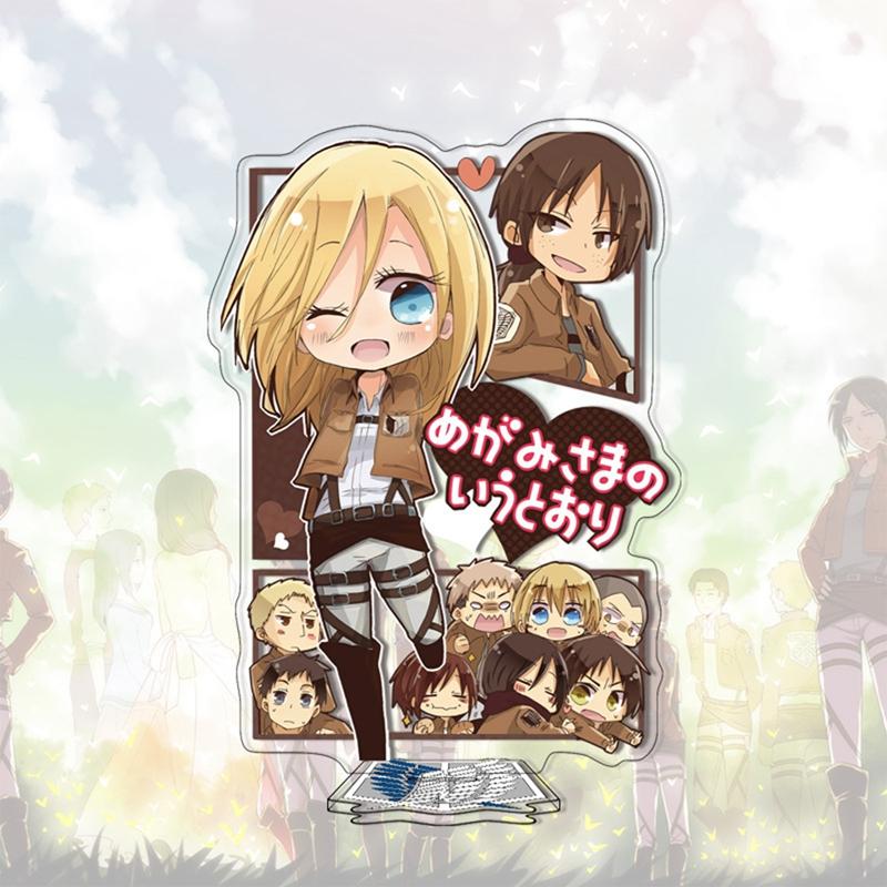 Atak na tytana akrylowy stojak zabawki modele Cosplay Anime figurka dekoracja stojaka figurka kolekcjonerska