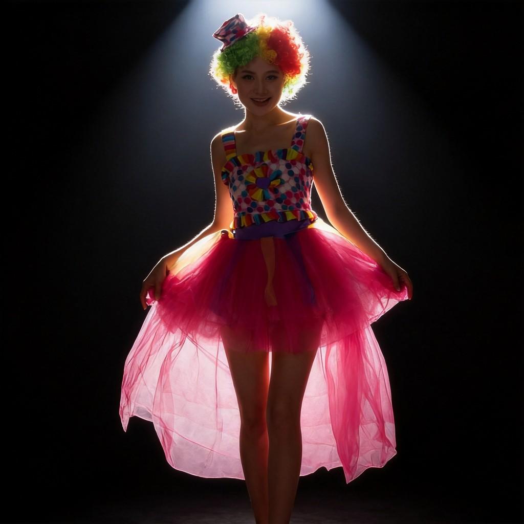 Clown Cosplay Costume For Adults With Polyester Fabric Perfect For Themed Parties And Performances