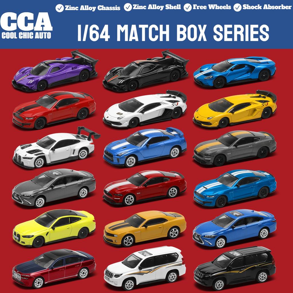 Cca 1/64 Match Box Toy Car For Children Diecast Metal Lamborghini Gtr Toyota Mustang Pagani Bmw Miniature Free Wheels Collection
