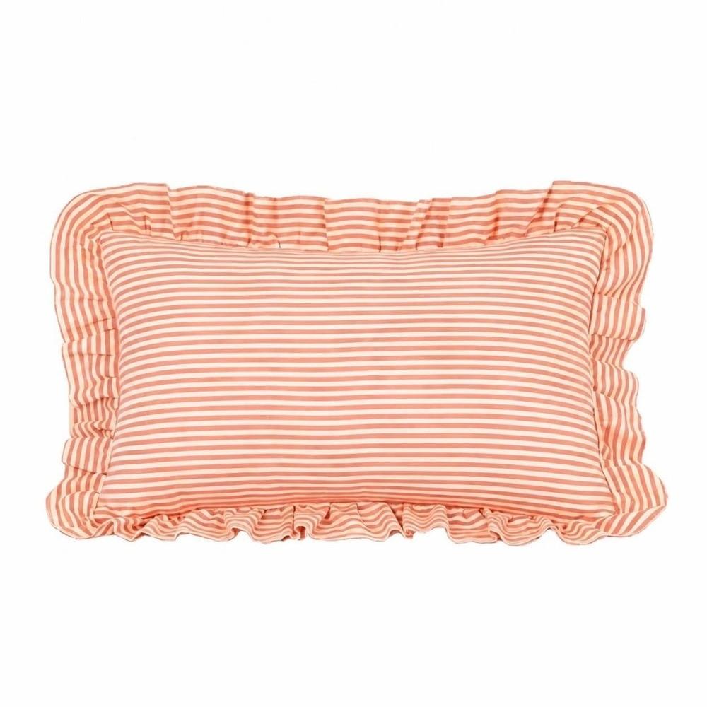 30x50cm Plaid Cushion Cover Square Shape Piping Pillowcase Ruffled Cushion Cover Living Room Decor