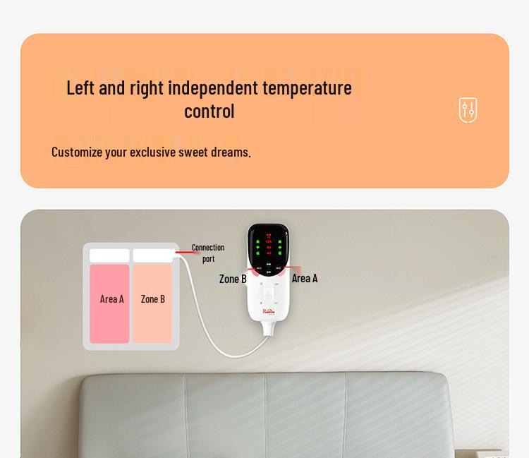 Elektrische Decke von Rainbow: Einzelsteuerung, Temperatur einstellbar, Entfeuchtung, Perfekt für Studentenwohnheime