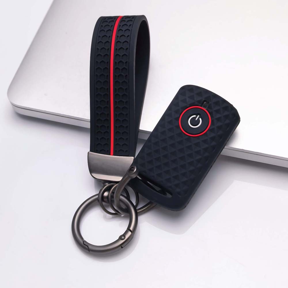 Silicone Car Key Cover Case with Wrist Keychain Fit for Yamaha Nmax NVX Aerox Xmax Qbix R15 V3 Mio Gravis Fazzio Filano Soul GT