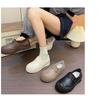 Female Fashion Outdoor Waterproof Anti Slip Thick Soled Wear Resistant Short Tube Rain Shoes Rubber Shoes