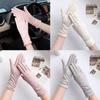 Cotton Touch Screen Mid-length Mittens Sunscreen Gloves Riding Driving Gloves Women Gloves