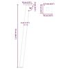 VidaXL Console Table Legs 4 Pieces Natural Steel 72 Cm Steel 4012495