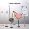 1Pc Round Stainless Steel Photo Clip Creative Card Holder Paper Stand Note Clamp Table Number Holder Memo Postcard Picture Clip