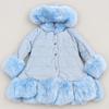 YUBAOBEI Christmas Winter Thick Warm Girls Leather Jacket Kids Soild Color Plush Stand Collar Hooded Coat