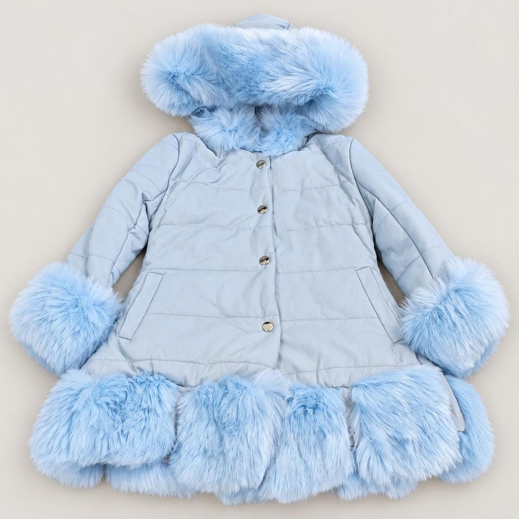 YUBAOBEI Christmas Winter Thick Warm Girls Leather Jacket Kids Soild Color Plush Stand Collar Hooded Coat
