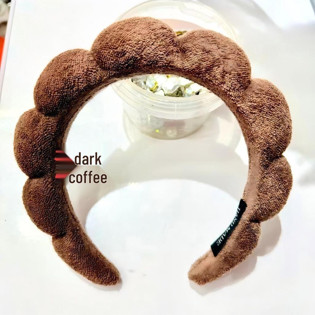 Women's Cute Blue Cloud Headband - Wide, High Skull Top for Face Washing