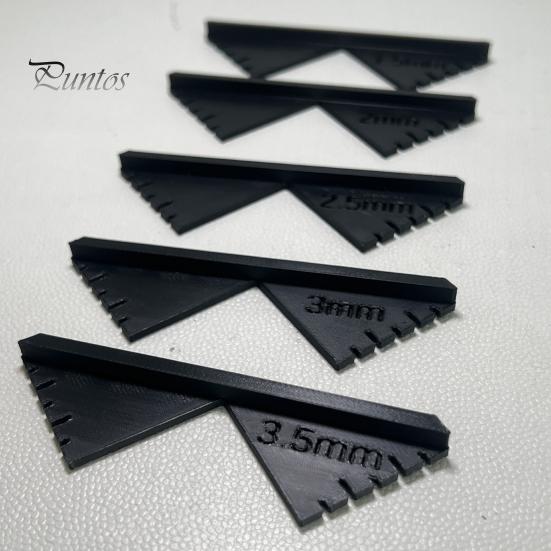 Bookbinding Alignment Tool 5Pcs/Set Corner Cutting Jigs, Binding Tools, 1.5mm 2mm Precision Supplies 2.5mm 3mm 3.5mm Plastic Measurement Rulers