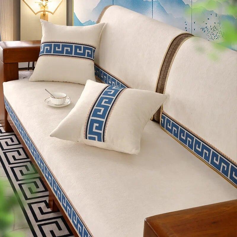 High-grade Chenille Jacquard Sofa Cushion Non-slip Sofa Towel Cushion L-shaped Imperial Concubine Chair Sofa Backrest Cushion