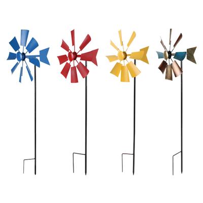 Moinho de Vento Decorativo Brinquedos de Vento Ferro Giratório 360 Graus Moinho de Vento de Metal Apanhador de Vento para Jardim Quintal Gramado Terraço Exterior