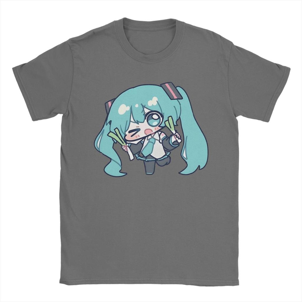 Hatsunes Mikus Vocaloid TShirts for Men Casual Cotton Tee Shirt Round Collar Short Sleeve T Shirts Summer Clothing