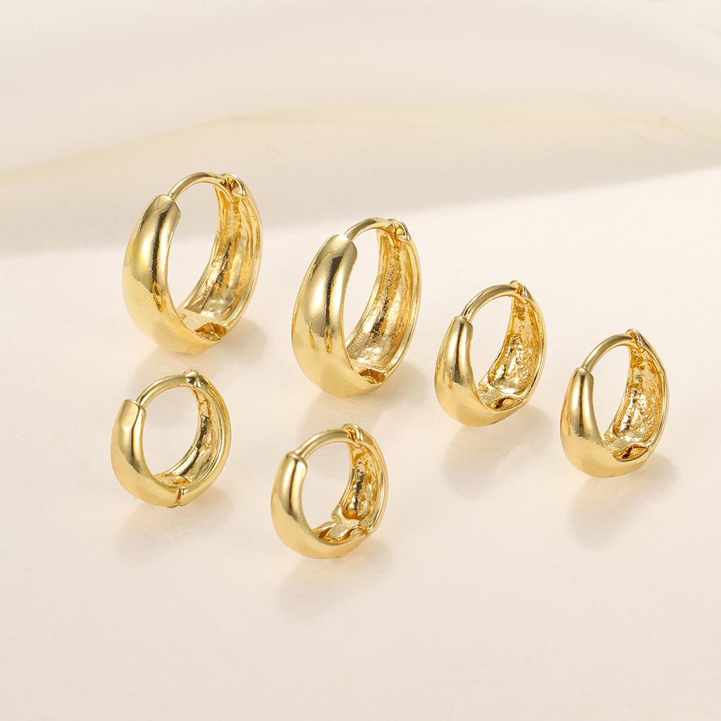 

6Pcs/set Classic Ccb Waterdrop Twist Earrings Chunky Tear Drop Design Women s Gold-Color Bohemia Earrings Daily Workplace Party