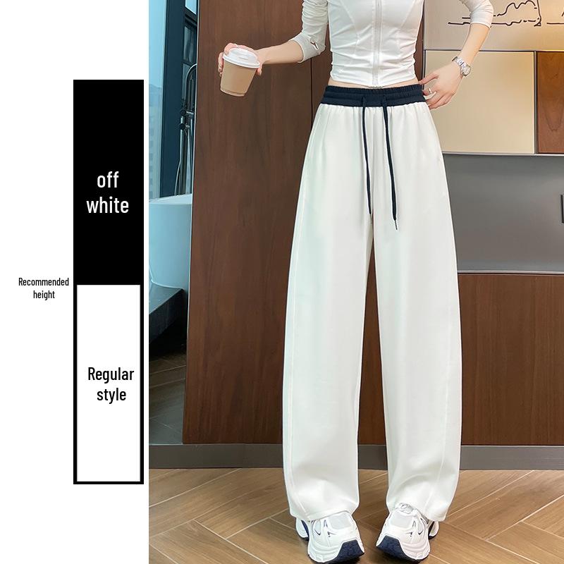 

Women s Slim Wide-Leg Velvet Cropped Sweatpants for Spring, Autumn, Winter 2XL 137-150 lbs