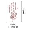 Lace Brown Waterproof Henna Flower Tattoo Stickers for Hands