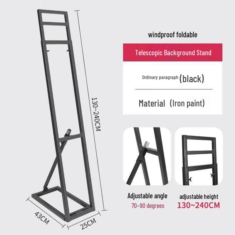 Outdoor Adjustable Deluxe Banner Display Stand