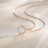FANCIME 18K Pink Gold Natural Diamond Necklace for April Birthstone Star Gift Perfect for and More Women, Design, Wrapped, Mother's Day, Christmas,