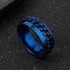 Hot Selling Atmospheric Roman Character Rotatable Chain Stripe Ring