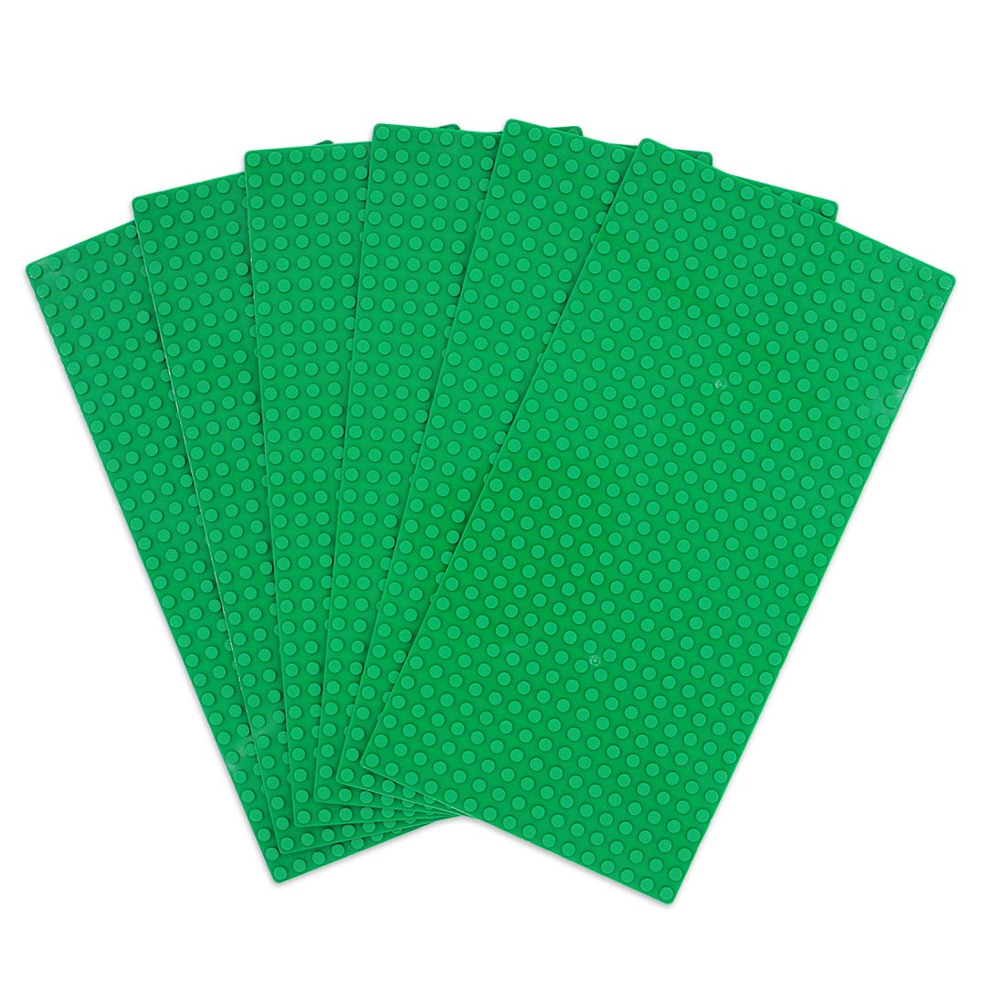 

INIBUD Classic Compatible Baseplate Block Plates, 16x32mm, Easy Storage, Set of 6 (Green)