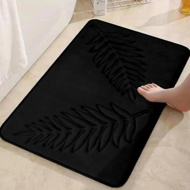 

1 шт. коврик для ванной комнаты с сильным водопоглощением, нескользящий коврик для ванной, подходящий для гостиной, спальни, кухни, входа 40cmx60cm чёрный