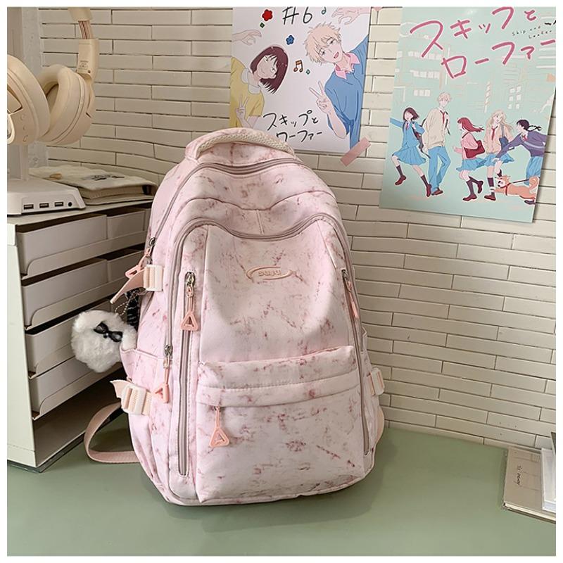 Großes Fassungsvermögen Campus Schultasche für Mädchen Koreanische Version Einfacher Batik Rucksack für High School Schüler Ins Stil Japanischer Stil Rucksack .
