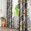 1PC LOZUJOJU 70-80% Blackout Countryside Style Oil Colored Floral Print High-quality Blackout Curtains for Bedroom Living Room Window for Home Decor