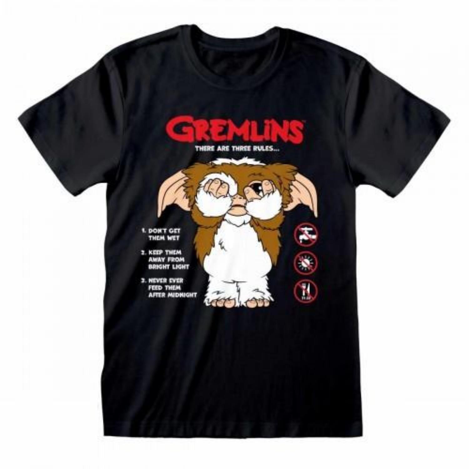 Gremlins Unisex Adult The Rules T-Shirt XXXXL