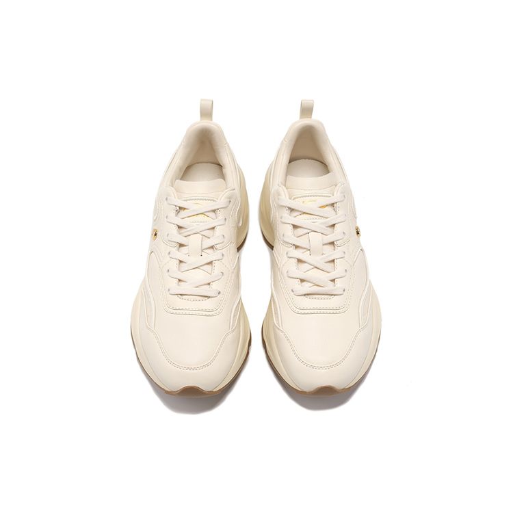 Li-Ning 1990 Yunshang Classic Retro Sports Non-Slip Wear-Resistant Lightweight Low-Top Running Shoes Women Sneaker Off-White ALJT054-2