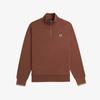 Fred Perry [baseline] Half Zip Sweatshirt   Whiskey Brown Afpm2433574 W52