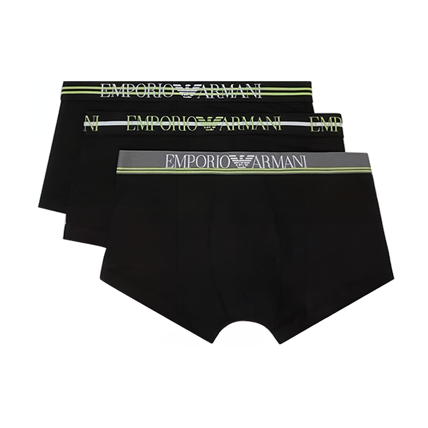 Emporio Armani Боксеры с принтом логотипа 3 шт. Мужское нижнее белье Черный 111357-2F723-21320 S