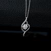 Hot Selling Stylish S925 Silver Rhodium-Plated Waterdrop Shape Pendant Necklace Zircon Trendy for Weddings Parties for Gift