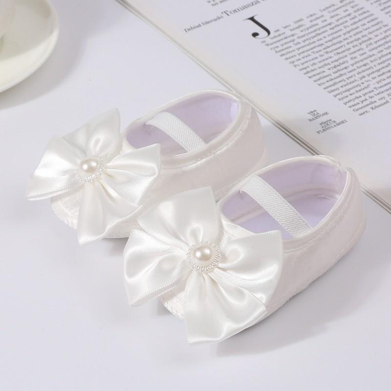 Kleinkind Babymädchen Flache Schleifenschuhe Erste Lauflernschuhe Prinzessinnenschuhe Krabbelschuhe