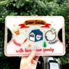 Christmas Large Resin Tray Molds Silicone Santa Claus Mold for Epoxy Resin Mold with Handles Coaster Mold for Home Decor