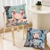 Klassischer Spielkissenbezug Sofa Wohnzimmer Schlafzimmer Kopfteil Rückenlehne Kissen Quadratisches Kissen H-Hatsune Mädchen M-Miku Nickerchenzeit