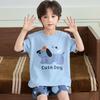 Boys Cotton Short Sleeve Pajama Set Lightweight Sleepwear Kids Teens Home Outfit