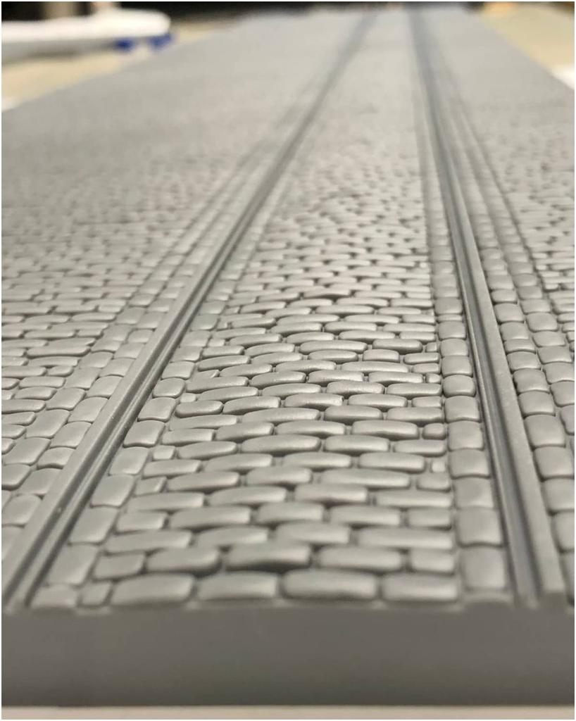 MiniArt Scale Cobblestone Road with Tram Line Plastic Model MA36065 1/35