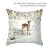 Santa Claus Christmas Tree Snow Scene Snowman Animal Deer Rabbit Bird Fox Sofa Seat Bedroom Car Office Decoration Pillowcase