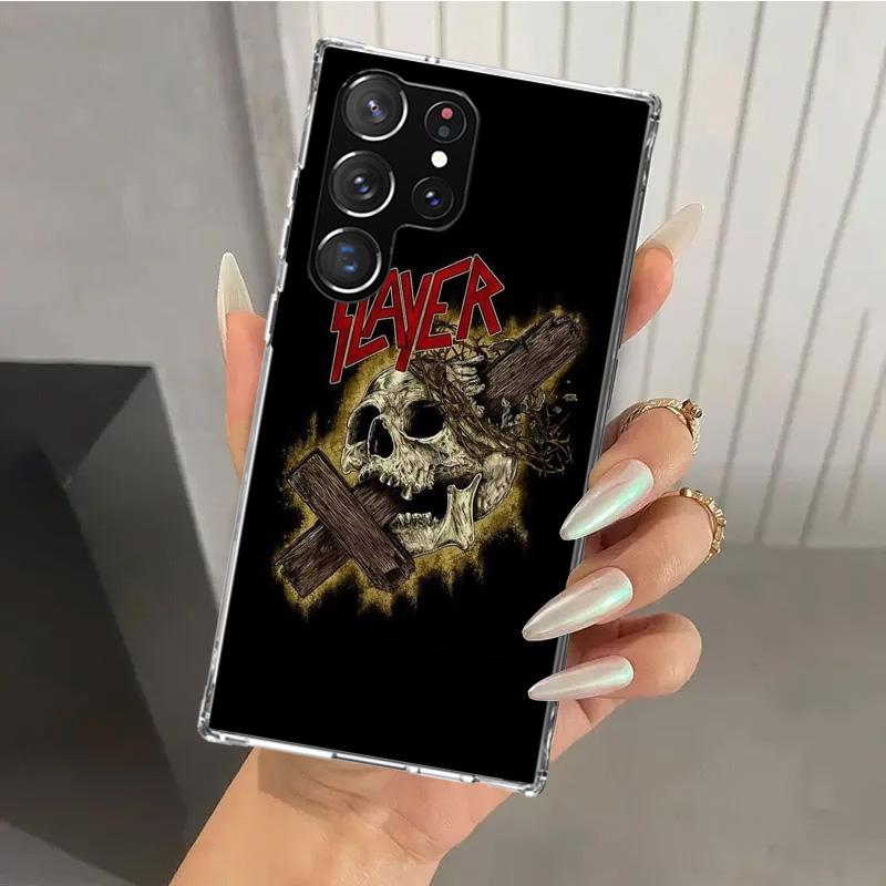Slayer Heavy Metal Rock Band Phone Case for Samsung Galaxy S26 S24 S23 Ultra S25 Edge S22 S21 Plus S20 FE + Soft Print Shell Fun