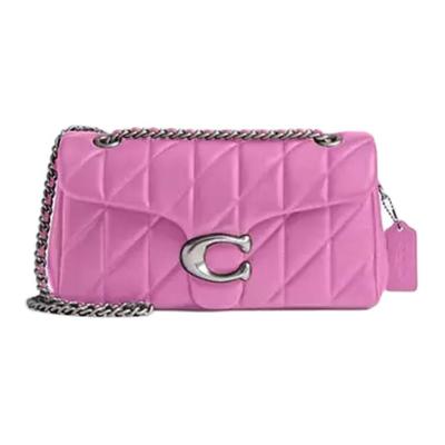 Tabby 26 Logo Skórzana torba na ramię Napa Średnia Różowa Damska torba na ramię CP150-LHDB8