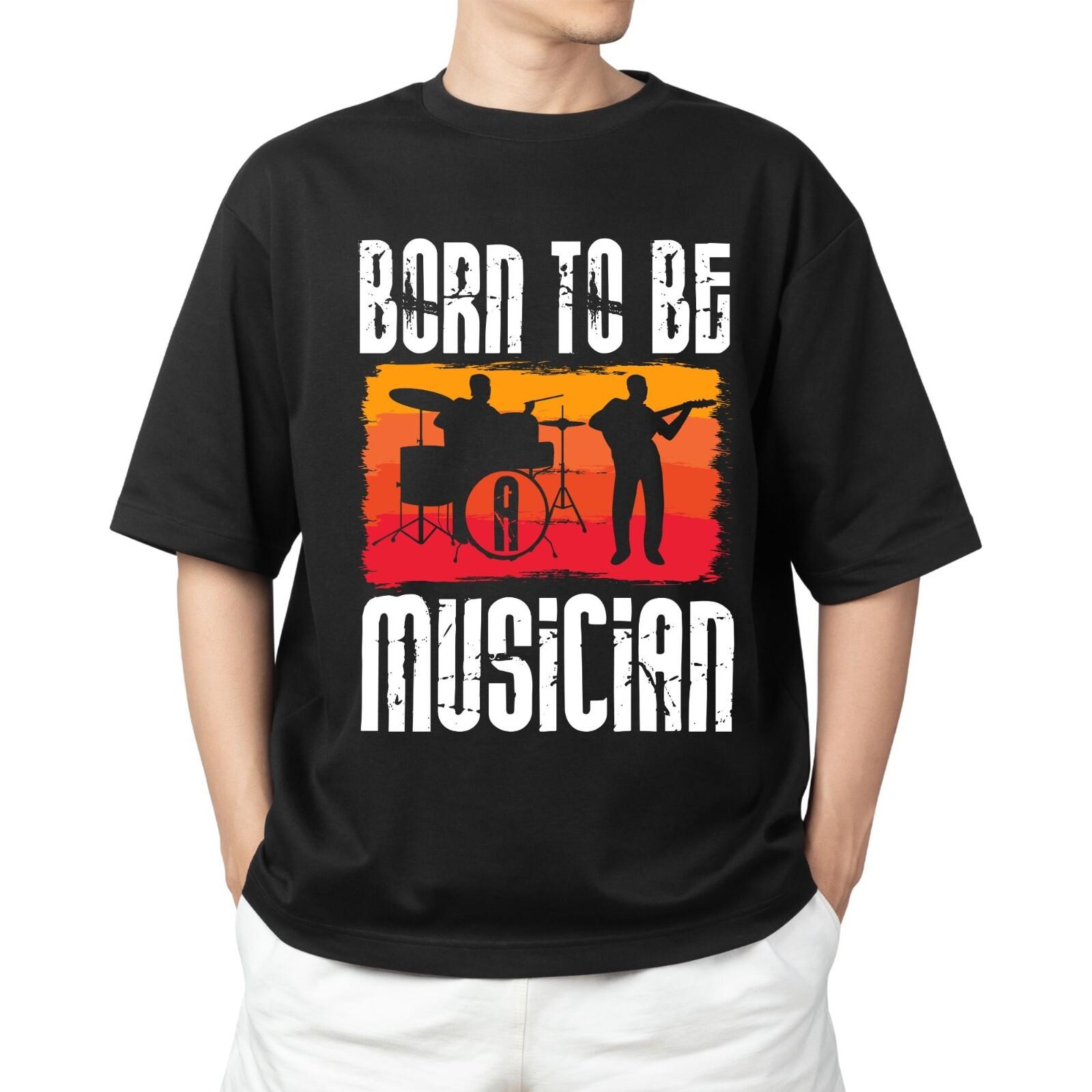 

Футболка Born to Be a Musician Мужская Женская Топы Футболки | Подарок для Любителя Музыки | Смешная Рождественская Футболка 3XL