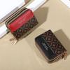 Women's Short Wallet Fashionable Double Zipper Color Blocking Coin Purse Clutch Bag Multi Slot Large Capacity Card Pack Double Layered Women's Bag