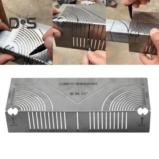 Angle Arc Marking Tool Rustproof Corrosion Resistant Reusable Adjustable Linear Arc Dual-Purpose Scriber Multi-Purpose Metal Marking Tool
